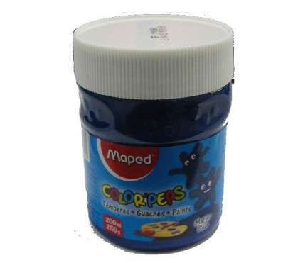 Tempera Maped Color Peps Pote x 200 Ml./250 Grs. Azul Marino Cod. 826612