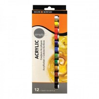 Acrilico  Daler-Rowney Simply X 12 Colores - Pomo X 12 Ml Cod.126500012