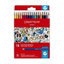 Lapices De Colores Caran Dache School Acuarelable X 18 1290-718 Cod. 089025291290718