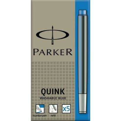 Cartucho Parker Quink Standard Azul Real Lavable x 5 Unid. Cod. 1950383