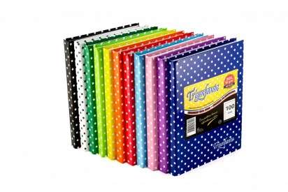 Cuaderno Triunfante 16 x 21 Tapa Carton Lunares Celeste x  50 Hjs. Rayado - 90 G/M2 Cod. 435126