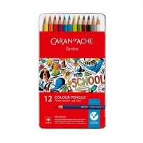 Lapices De Colores Caran Dache School Acuarelable X 12 Lata 1290-312 Cod. 089025291290312