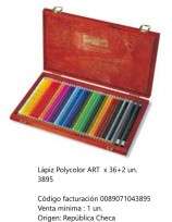 Lapices De Colores Koh-I-Noor Polycolor Art x 36 + 2 En Caja De Madera Cod. 089071043895
