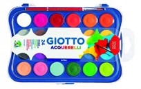 Acuarela Giotto x 24 Colores Bandeja + pincel Cod.352400