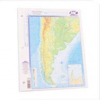 Mapa Mundo Cartografico Nro. 3 Republica Argentina. Contorno Bolsa X 40 Unid. Cod. F-011-C