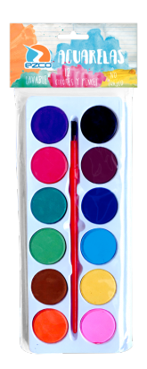 Acuarela Ezco 12 Colores en Blister Cod. 404008