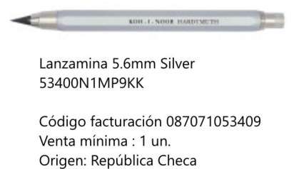 Portaminas Koh-I-Noor 5,6 Mm. Metalico Silver Cod. 0870710535915