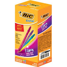 Boligrafo Bic 1.2 Mm. Cristal Fashion Colores Surtidos x 25 Unid. Cod. 950749