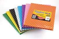 Cuaderno Triunfante 1 2 3 - 19 x 24 Tapa Carton Lunares Naranja x 50 Hjs. Cuadriculado - 90 G/M2 Cod. 650222