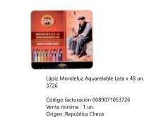 Lapices De Colores Koh-I-Noor Mondeluz x 48 Largos Acuarelables En Lata Cod. 089071053726