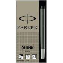 Cartucho Parker Quink Standard Negro Permanente x 5 Unid. Cod. 1950402