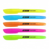 Resaltador Ezco Circular Punta Biselada Naranja Cod. 220001-Nar