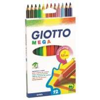 Lapices De Colores Giotto Mega x 12 Largos Cod. 225600Es