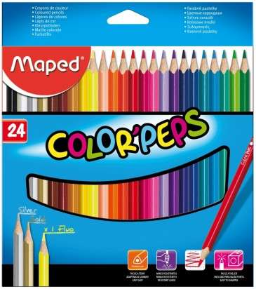 Lapices De Colores Maped Strong Cuerpo Plastico x 24 Largos Cod. 862724