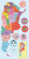 Puzzle Iman E.Creativos 15X30 Cm. Mapa Republica Argentina  31 Piezas.  Cod. Im3004
