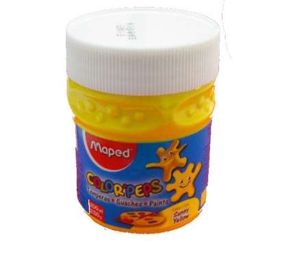 Tempera Maped Color Peps Pote x 200 Ml./250 Grs. Amarillo Sol Cod. 826611