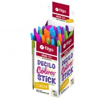 Boligrafo Filgo Stick 026 Colores Brillantes 1 Mm. x 50 Unid. Cod. Skc10-C50-Bri