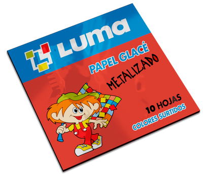 Papel Glace Luma Metalizado Sobre x 10 Hjs.10 x 10 Cm.x 50 Sobres  Cod. 11-01