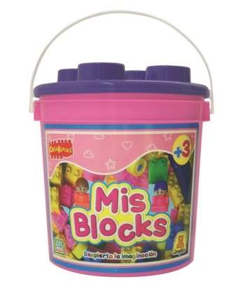 Juego Implas Bloques Y Construccion Mis Blocks-Balde Nenas Cod.177