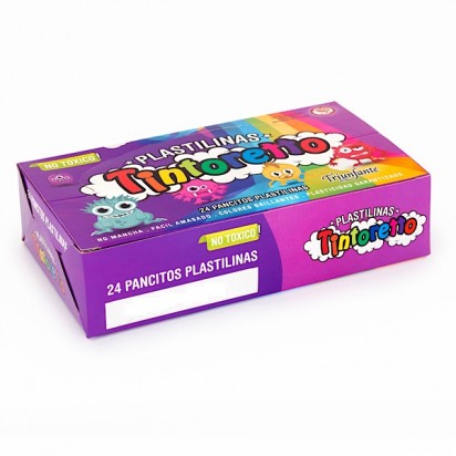 Plastilina Tintoretto x 24 Panes De 25 Grs. Amarillo Cod. 700641