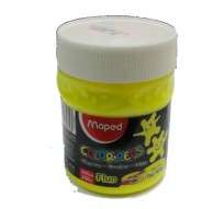 Tempera Maped Color Peps Pote x 200 Ml./250 Grs. Amarillo Fluo Cod. 826575