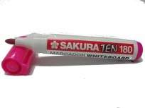 Marcador Para Pizarra Sakura Ten 180 Punta Redonda Rosa Fluo Cod. 10000530056