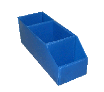 Exhibidor Materplast Plastico Nro. 4 - 30 x 11 x 11 Cms. Con Divisiones Azul Cod. 1013