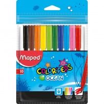 Marcador Escolar Maped Color Peps Ocean x 10 Unid. Cod. 845724