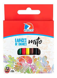 Lapices De Colores Ezco Mito Cuerpo Plastico Hexagonal X 24 Largo Cod. 172202