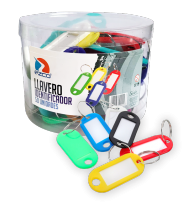 Llavero Plastico Identificador Multicolor Para Cofre Portallavero Tubo X 50 Unid.  Cod. 560001