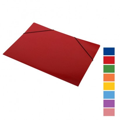 Carpeta Avios Prespkraft 3 Solapas Con Elastico Oficio Plastificada  Rojo Cod.671R