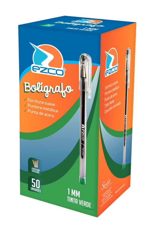 Boligrafo Ezco Pastel x 10 unidades - Libreria Lerma