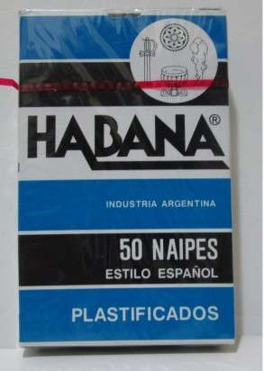 Naipes Habana Plastificado X 50 Cartas Cartulina Especial Cod.204
