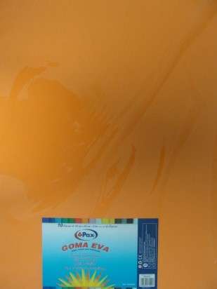 Goma Eva Pax 45 x 60 Cms. Naranja x 10 Unid. Cod. 139851Ot