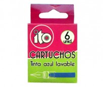 Cartucho Ito Tinta Azul Lavable x 6 Unid. Cod. 03901201001