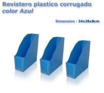 Revistero Materplast Plastico Junior 34 x 26 x 8 Cms. Azul Cod. 1083/A