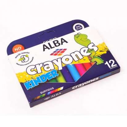 Crayon Alba x 12 Unid. Kinder Maxi . Cod. 8700-888-866