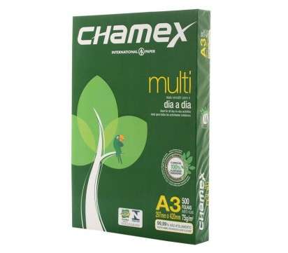 Resma Chamex Multi A3 29,7 X 42 Cms 75 Grs. X 500 Hjs.  Cod. Rca375