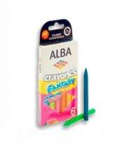 Crayon Alba x  6 Unid. Fantasy - Fluo Con Glitter Cod. 8700-996-825