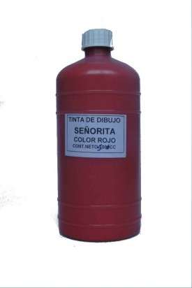 Tinta Para Dibujo Señorita X  500 Cc. Rojo Cod.109-03-03