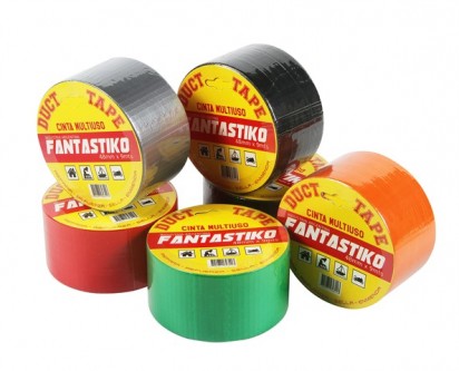 Cinta Adhesiva De Tela Laminada con Polipropileno Fantastiko  48 Mm. x 9 Mts. Plata. Cod. 716-20