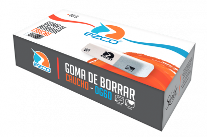 Goma De Borrar Ezco Gris Y Blanca Lapiz/Tinta Dg 40 x 40 Unid. Cod. 200040