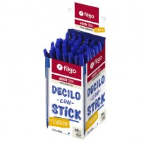 Boligrafo Filgo Stick 026 Medium 1 Mm. Azul x 50 Unid. Cod. Sk10-C50-A