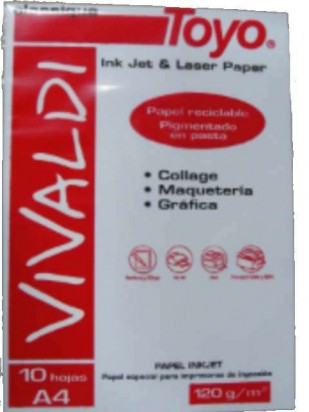 Papel Toyo Vivaldi A4 120 Grs. Blanco x 50 Hjs. Cod. 1701000450001