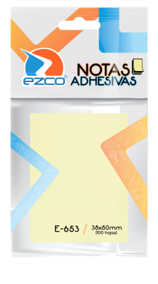 Notas Autoadhesivas Ezco   40 X 50 Mm X 100 Hojas Cod. 980653