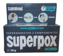 Masilla Suprabond Superpox Superadhesivo Acero x 25Grs. Cod. Spx Sa 25 A E