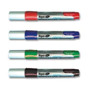 Marcador Para Pizarra Toyo Grip De Goma Negro Cod. 10010021001