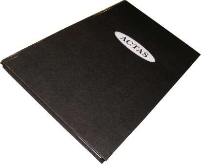Libro Actas Corona 2 Manos Tapa Negra Bulto x 20 Unid. Cod. ACTAS2M/B