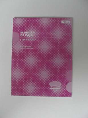 Talonario Ad Astra 7216S (71) Planilla De Caja Carta Vertical x 50 Hjs. Cod.7216S