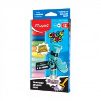 Tempera Maped Color Peps Tubo x  8 Ml. x 12 Unid. (8 Clasicos + 4 Pastel) Cod. 826081